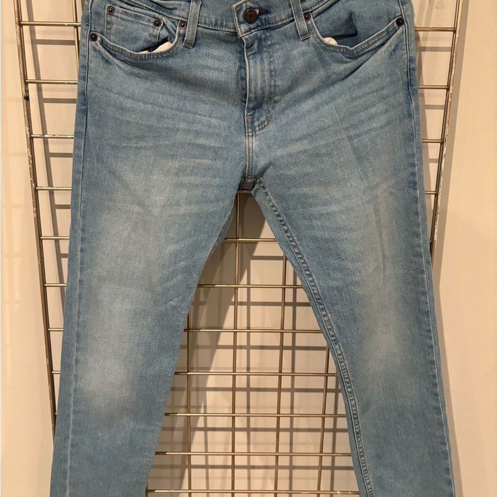 Hollister Slim Blue Jeans with Faded Distress